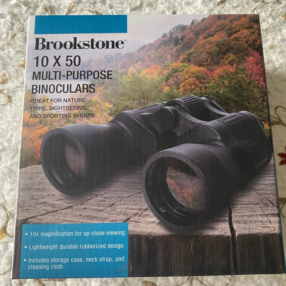 Brookstone Black Multi-Purpose Binoculars 10x50